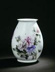Flowers Painted with Fingers Color Vase by 
																	 Qi Peicai